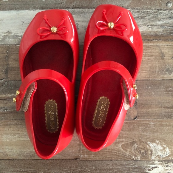 red mini melissa shoes